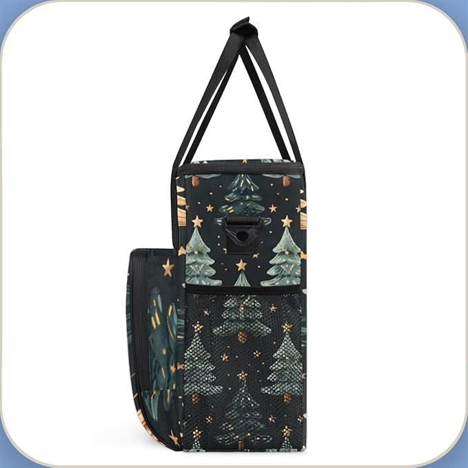 Graffiti Tree Xmas Coffee Maker Carrying Bag Portable Travel Storage Tote Bag Compatible with K-Mini or K-Mini Plus Single Serve Coffee Brewer Carrying Case with Multiple Pockets &amp Shoulder Stra