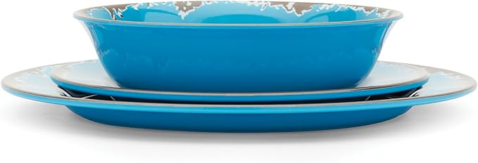 Fox Run Melamine Dinnerware Set Multicolor 12 Piece