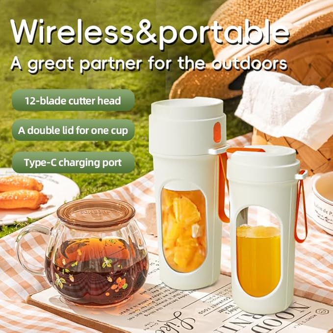 Multifunctional Portable Juicer Cup2 in 1 Sports High Capacity Fruit and Vegetable Cup Outdoor Juicer Juicer CupFruit and Vegetable