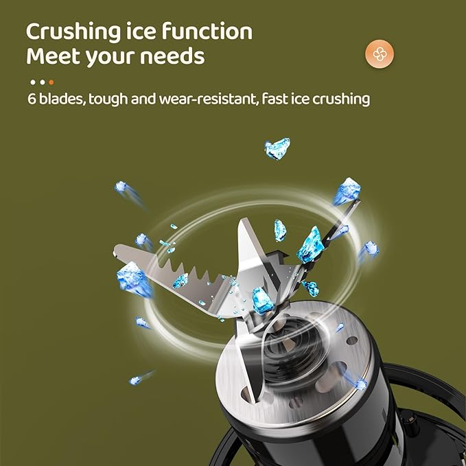 Asa Vea Mini Blender for Smoothies and Milkshakes Portable Blender Rechargeable Personal Size Blender with Quota Outer Travel Lid with 6 Blades 17 oz for Outdoors Camping (White-550ml)