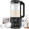 50OZ Nut Milk Maker Machine TER 10-in-1 Soy Milk Maker for Almond/Oat/Soy Milk Juice Milkshake Rice Paste Auto Clean/24H Preset Time/12H Keep Warm with 7 Accessories Black
