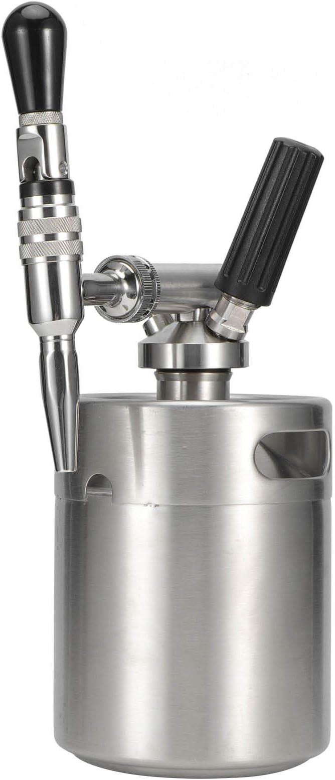 aqxreight Cold Brew Coffee Maker Stainless Steel Keg Nitrogen Coffee Machine Dispenser System at Home (2L)