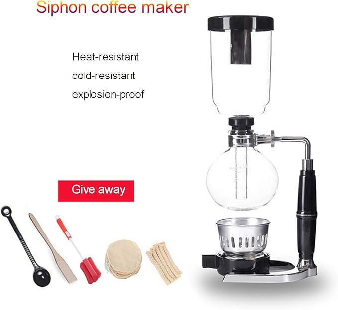 Style Siphon Coffee MakerSyphon Coffee PotResistant GlassTea Siphon PotSiphon Artisanal Coffee MachineCoffee Machine Filter for Home Kitchen Use3