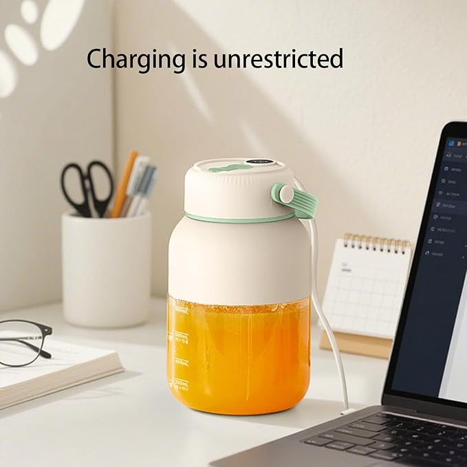 Stainless Steel Battery Display Electric Juicer Cup Rechargeable Blenders Travel Friendly Juices Maker Gym Smoothie Maker