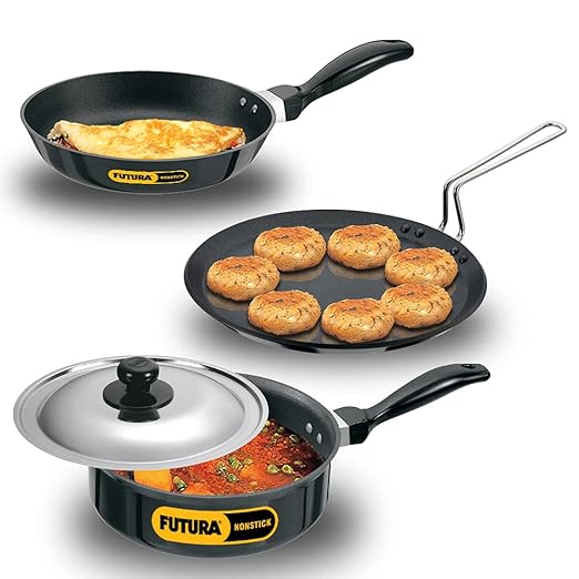 Hawkins Futura Non-Stick Cookware Set 4 Pieces (QS1)