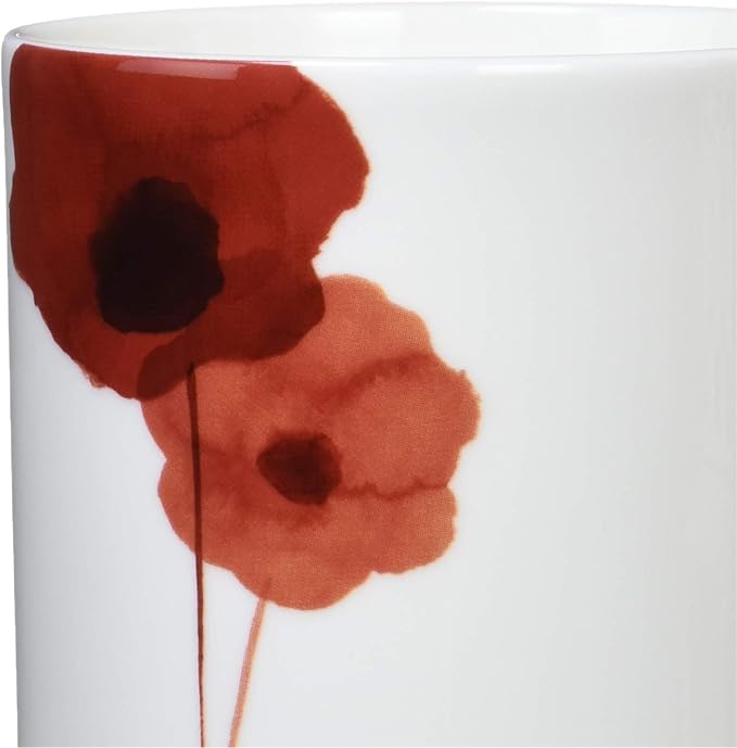 Narumi 52214-2956 Spring Field Mug 11.2 fl oz (330 cc) Red Floral Pattern Anemone Large Gift Microwave Safe Dishwasher Safe Gift Box Included