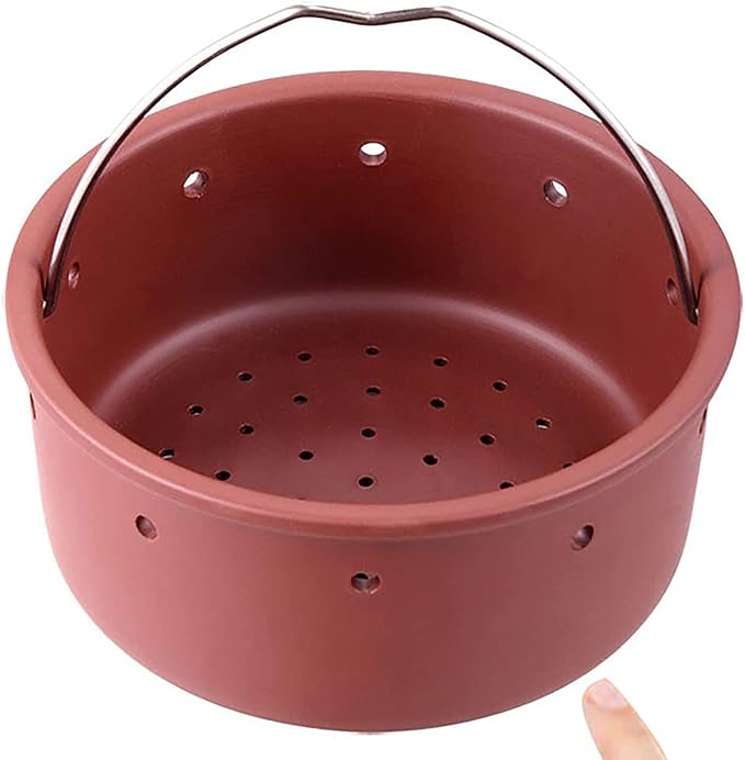 Rice Cooker 2L Large Capacity Purple Sand Leaching Kettle+304 Stainless Steel Outer for Family Dormitory (Black)