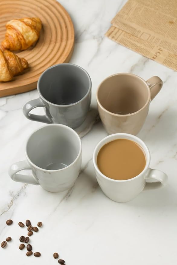 Famiware Mars Plates and Bowls Set for 4 4-Piece 14 oz Coffee Mug 16-Piece Stoneware Dinnerware Sets Multi-color