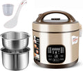 Rice Cooker Household 304 Stainless Steel Low-Sugar Multi-Function Rice Cooker Separate Rice Soup for 2-7 People (B 3l) (B 3l)