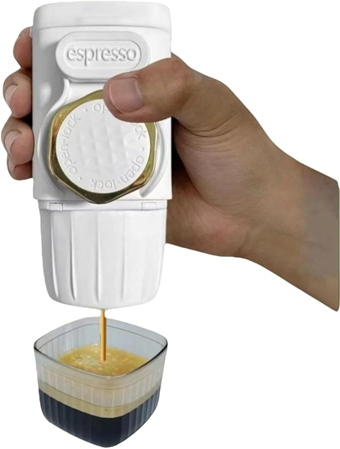 Portable hand-press espresso machine Italian capsule coffee powder suitable for home use travel and outdoor use small-sized concentrated coffee maker