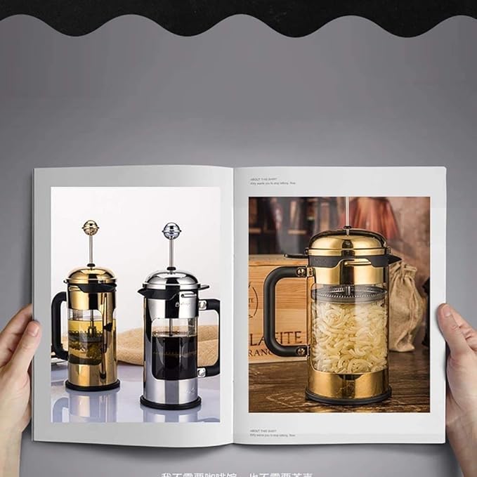 French Press Coffee MakerHousehold French Filter Pressure Hand-pushed Heat-resistant Glass Filter Tea Maker can Be Used As A Coffee Or Tea Press (Size : 350ML)