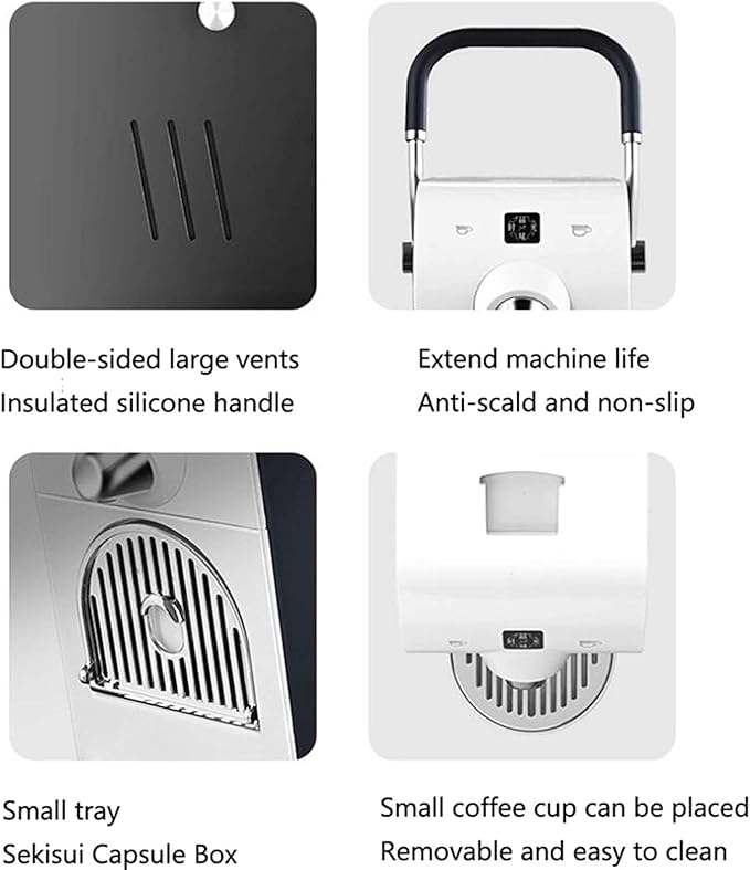 Coffee Maker Smart Touch Capsule Coffee Machine Home Office Button Fully Automatic Coffee Maker Small Espresso With Automatic Descaling Coffee Machine (Color : Black) 20240311