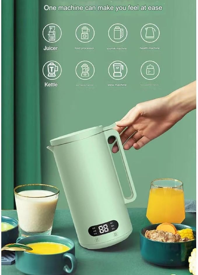 110V&amp220V Home Appliance Wall Breaker Household No-Soaking and No-Filtering Beans Multifunctional Soy Milk Machine MixerWhite