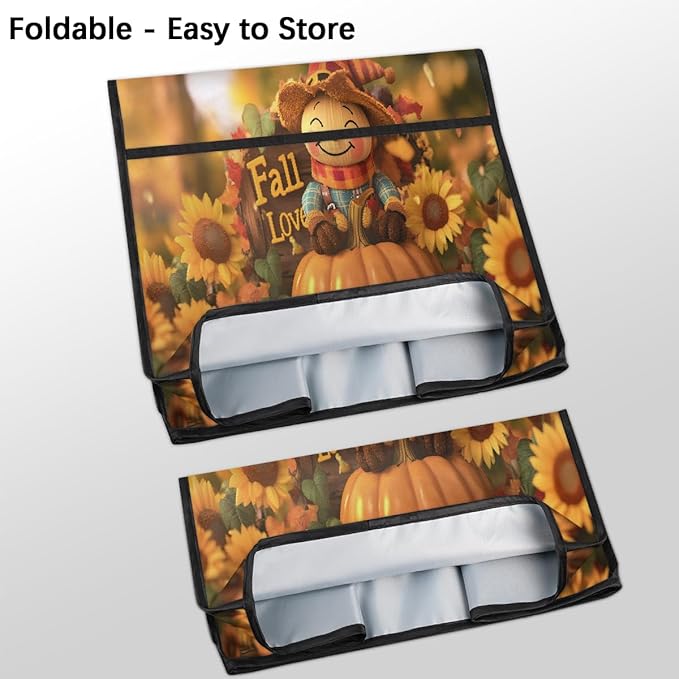cfpolar Kitchen Aid Mixer Cover Compatible with 6-8 Quarts Pumpkin Scarecrow Sunflower Stand Mixer Cover Kitchen Aid Mixers Accessories Appliance Organizer Bag Dust Covers with Zipper Pocket
