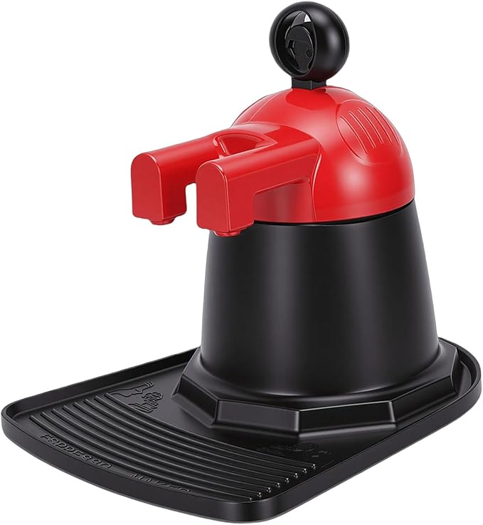 Double Spout Coffee Maker Efficient Lightweight Design for Quick Brewing for Home Aluminum Alloy BlackRed