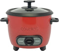 Courant Rice Cooker 6-Cup (Cooked) Removable Non-Stick Bowl One Touch Rice Cooker Red
