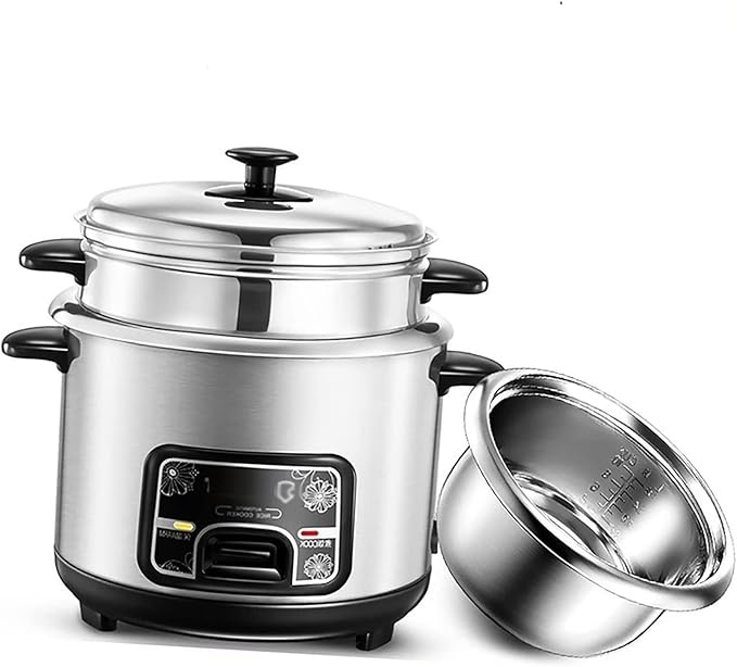 Rice Cooker - Rice Cooker With Steamer Basket 2/3/4/5L Home Intelligent Insulation Rice Cooker Multifunction Stainless Steel Inner Pot Rice Cooker With Spoon Steamer And Measuring Cup (Size : 2L-4
