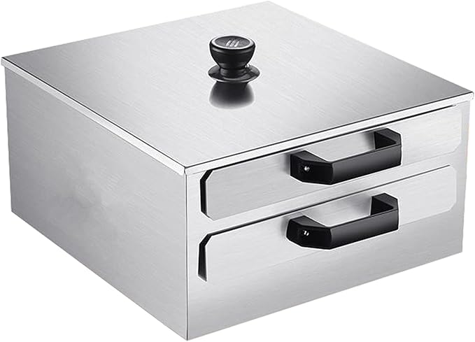 AIZYR Rice Noodles Steamer - 2-Layer Rice Noodle Rolls Maker Cantonese Cuisine Roll Cooker with 304 Stainless Steel Trays for Vegetables Seafood