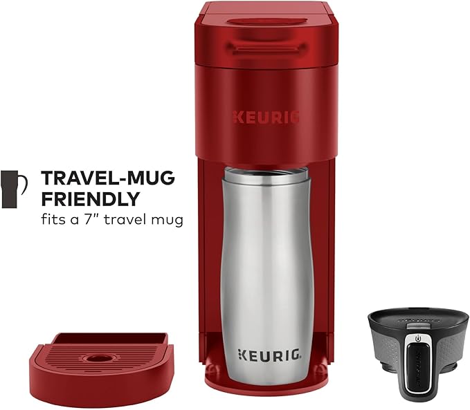 Keurig K- Slim Single Serve K-Cup Pod Coffee Maker with 3 Brew Sizes Multistream Technology 46oz Removable Reservoir Scarlet Red