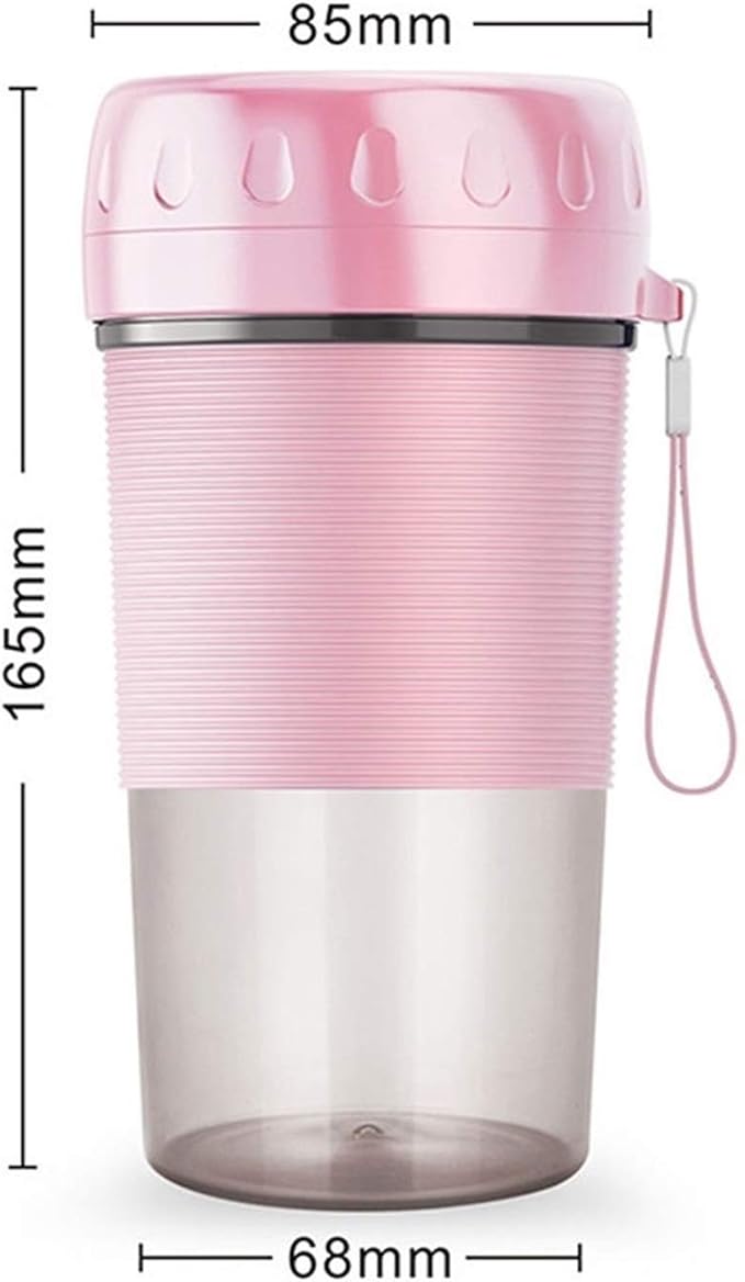 Portable Blender Smoothie Blenders Personal Size Blender USB Rechargeable Smoothies and Shakes Juicer Cup 1300mAh Battery Strong Power Pink (Color : A) (B)