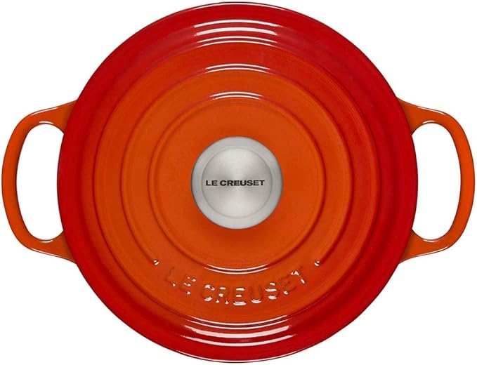 Le Creuset 5 Piece Enameled Cast-Iron SS Knob Condo Cookware Set (Flame)