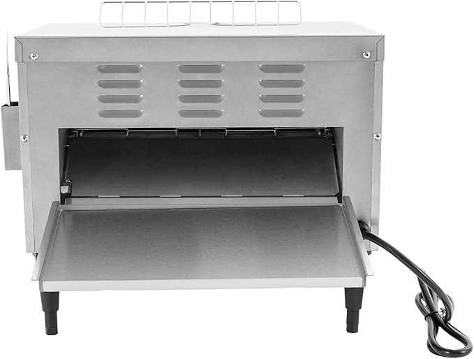 Commercial Conveyor Toaster 450 Slices/h Commercial Toaster with Storage Box Heavy Duty Conveyor Toaster for Restaurant Bun Bagel Bread Heavy Duty Conveyor Toaster
