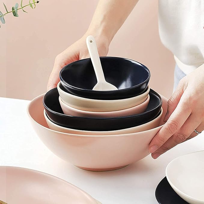 Dinnerware Sets - Luxury Gift Dishes Service Set Ceramics Dinner Sets Porcelain Dinnerware Set of 42 | Cereal Bowl and Steak Plate Set for Wedding Housewarming Gift(A)