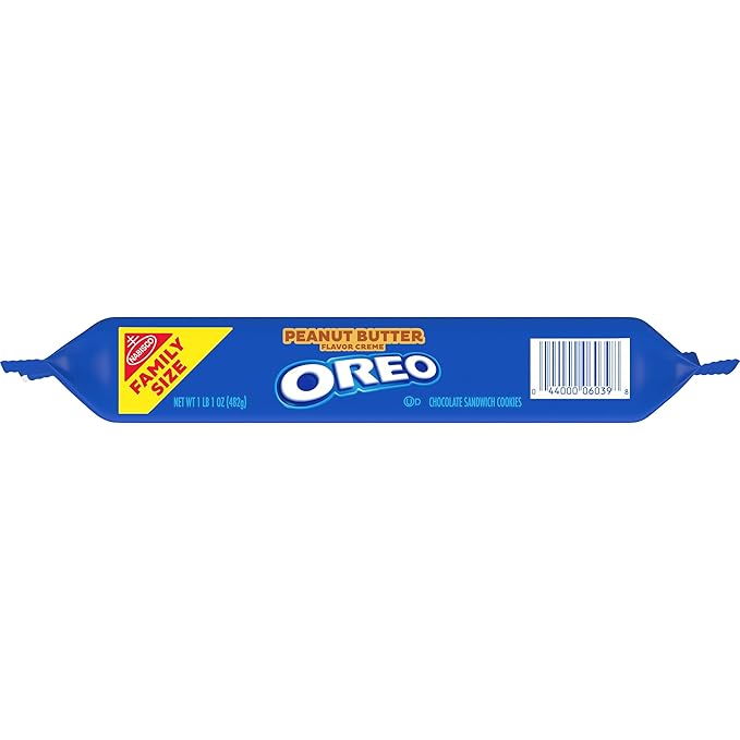 OREO Peanut Butter Creme Chocolate Sandwich Cookies Family Size 17 oz