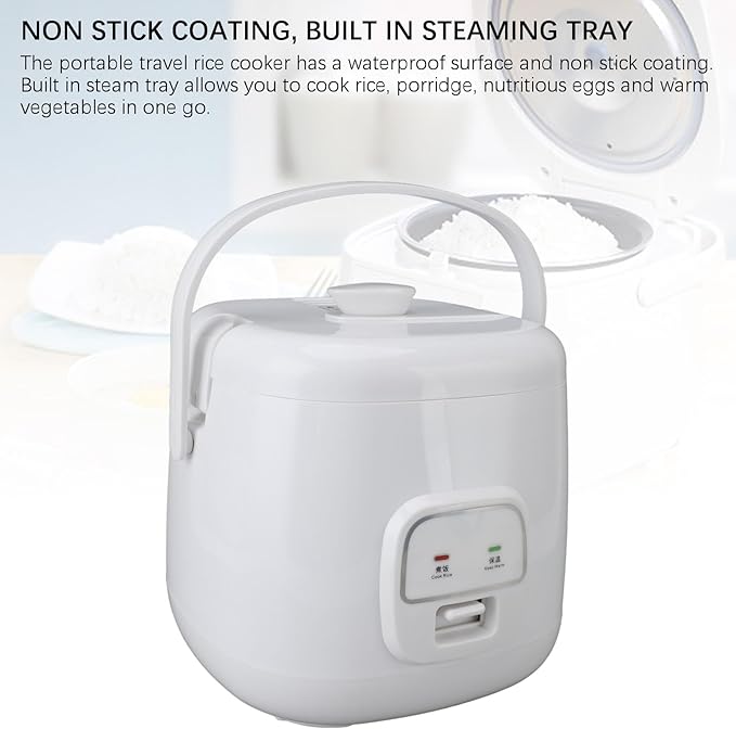 2L 24V Car Rice Cooker with Steaming Tray for Truck Travel Multifunctional Portable Food Warmer Quick Cooking Non Stick Pot