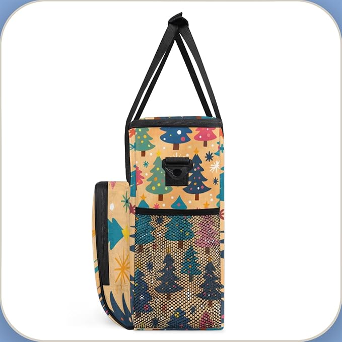Christmas Tree Christmas Coffee Maker Carrying Bag Travel Storage Bag Compatible with K-Mini or K-Mini Plus Single Serve Coffee Brewer Carrying Case with Multiple Pockets &amp Shoulder Strap