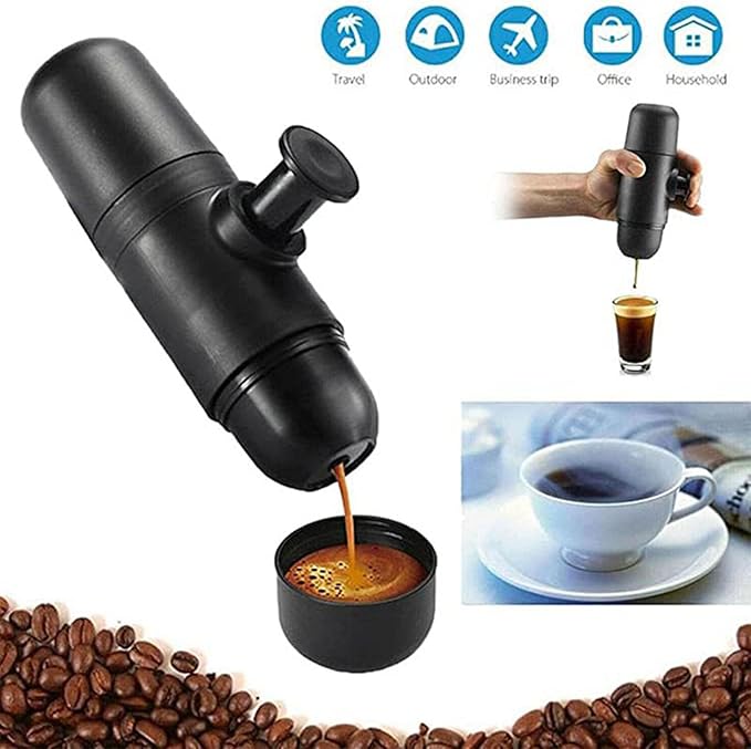 Coffee Maker Portable Coffee Machine 70ML Pressure Espresso Manual Handheld Pots for Car Travel Camping Hiking Home Office