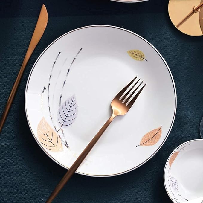 60-Piece Porcelain Dinnerware Sets Luxurious Plate And Bowl Sets For 10/12 Ceramic Dish Set Include Pot/Plates/Bowl/Spoons Dinner Plates Set