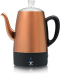 Moss &amp Stone 10 Cup Copper Percolator Coffee Pot Electric Stainless Steel Coffee Percolator Electric With Keep Warm Function Classic Perculator Pot With Removable Basket for Home or Office