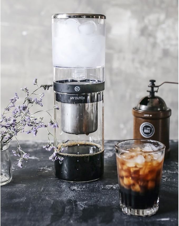 MY DUTCH M550 Cold Brew Dutch Drip type coffee maker hand drip coffee making &amp Simple English User's Guide (Black)