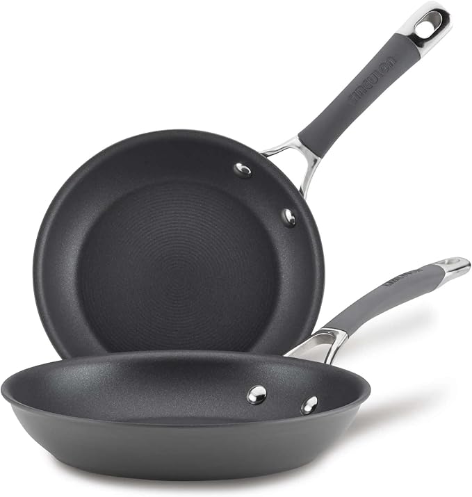 Circulon 83905 Radiance [hard anodized] Nonstick Frying pan set / Skillet Set - 8.5 Inch and 10 Inch Gray