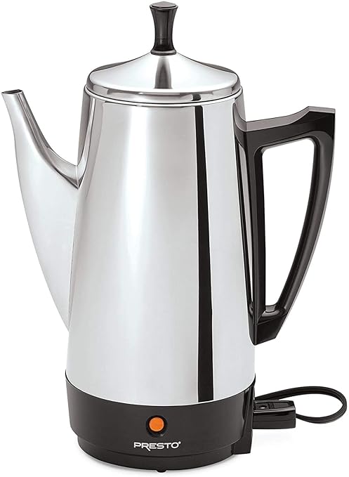 Presto 02811 12-Cup Stainless Steel Coffee Maker with 1 Year Extended Warranty
