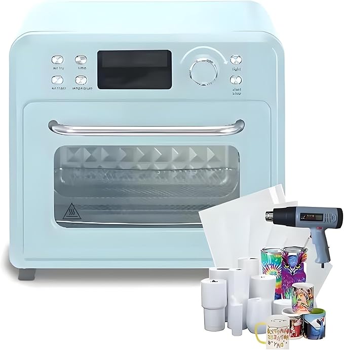 16L Lightweight Convection Sublimation Oven 1400W Sublimation Oven 360° Heating with Digital Display Sublimation Oven Machine for Mugs Glasses Water Bottles 30L