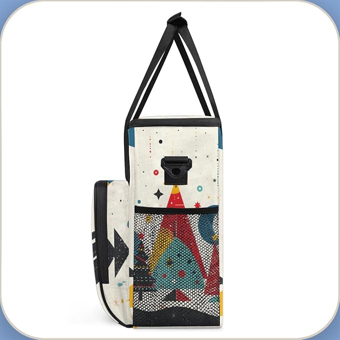 Abstract Tree Coffee Maker Carrying Bag Magical Tree Travel Storage Bag Compatible with K-Mini or K-Mini Plus Single Serve Coffee Brewer Carrying Case with Multiple Pockets &amp Shoulder Strap