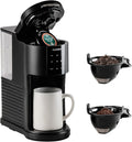 CUCKOO Single Serve Coffee Maker for K-Cup Ground Beans &amp Loose-Leaf Tea Versatile 3-in-1 Pod Coffee Maker Small Single Cup Machine with 5 Sizes and Auto-Clean Mode (CCM-AK011B)