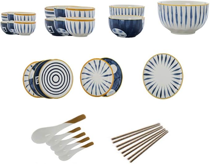 39-Piece Kitchen Dinnerware Set Plates Dishes Bowls Service for 6