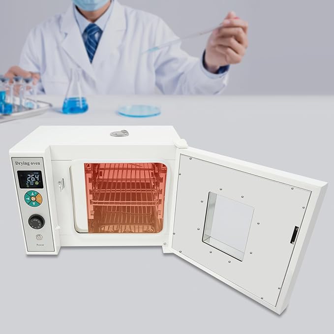Lab Convection Oven Air Dryer Drying Oven Digital Forced Air Convection Drying Curing Box Industrial Laboratory Use Stainless Steel Electric Heating Ovens50~572℉ (White)