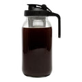 Primula Mason Jar Cold Brew Iced Coffee Maker with Stainless Steel Filter and Easy Pour Lid Durable Glass Pitcher Fits in Most Fridge Doors Dishwasher Safe Made without BPA 2-Quart Black