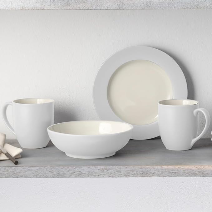 Noritake Colorwave White 4-Piece Rim Place Setting Service for 1