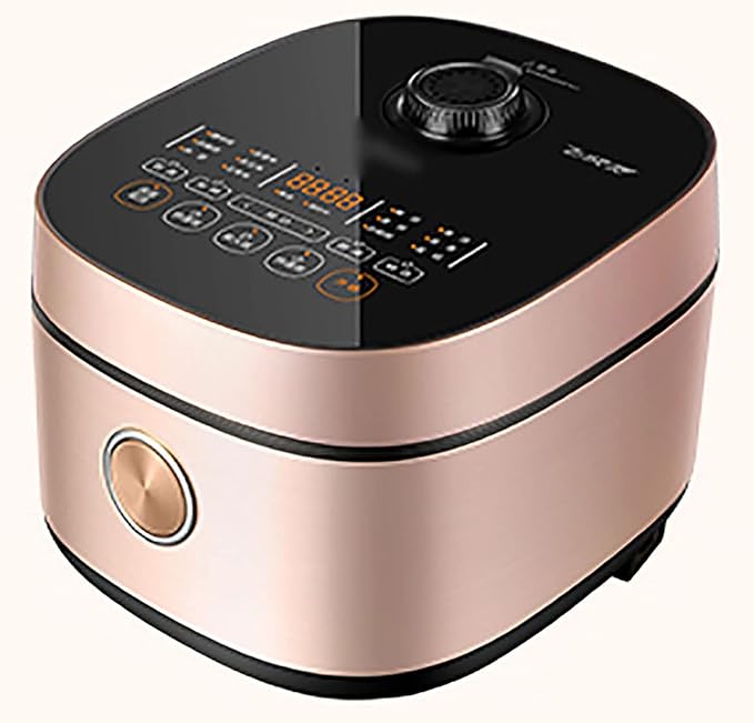 Rice Cooker &amp Steamer 4L 6 Layer Silver Gathering Kettle Non-Stick Liner for Family Dormitory for 1~8 People Rice Cooker