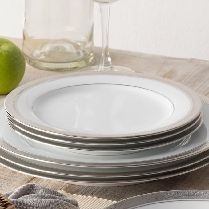 Noritake Crestwood Platinum 12-Piece Dinneware Set Service for 4