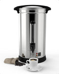 16 L/110 Cups Coffee Urn 4.2 gal Double Wall Commerical Coffee Maker for Buffet Catering Wedding Gathering Large Capacity Hot Coffee Dispenser Stainless Steel Hot Water Urn