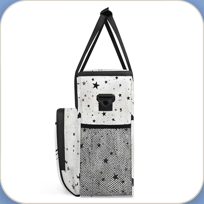 Star Coffee Maker Carrying Bag White Grey Portable Travel Storage Tote Bag Compatible with K-Mini or K-Mini Plus Single Serve Coffee Brewer Carrying Case with Multiple Pockets &amp Shoulder Strap