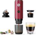Portable Espresso Machine Travel Coffee Maker for Camping Car Coffee Maker Self-Heating with USB-C 20 Bar 2-in-1 Electric Coffee Maker With Ground Coffee &amp NS Capsule for RV Hiking Office(Whi