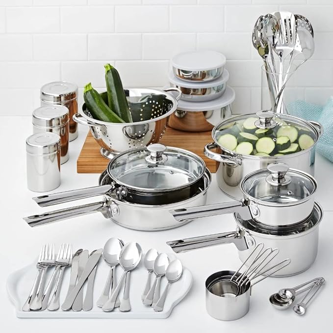 Stainless Steel Cookware And Kitchen Combo Set Accessories