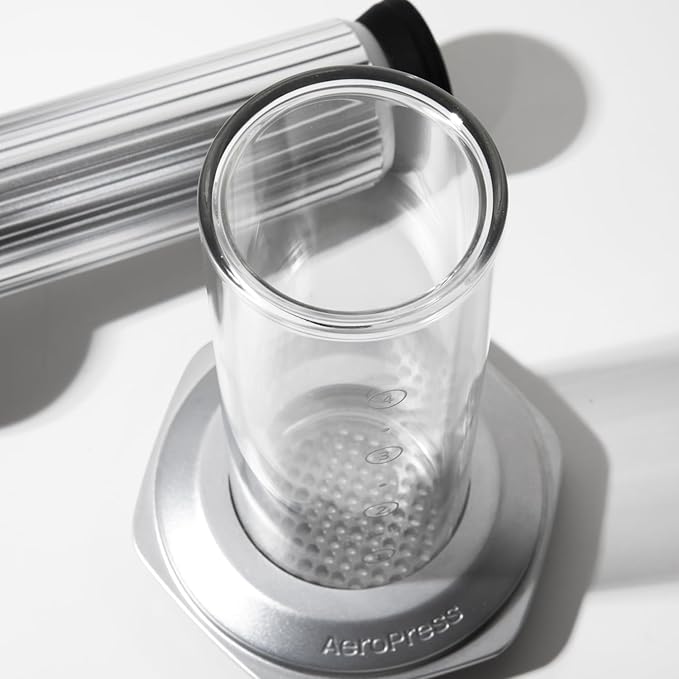 AeroPress Premium Coffee Press Glass Stainless Steel &amp Aluminum Coffee Maker All-in-One French Press Pour-Over &amp Espresso Style Manual Brewer 2 Min Brew for Less Bitterness More Flavor